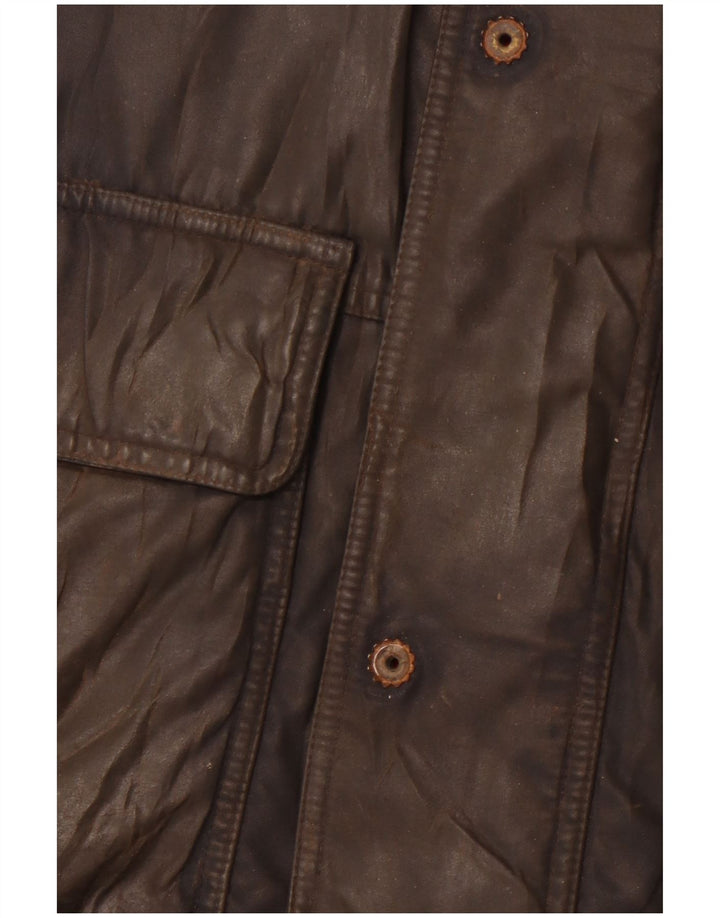 Paul & Shark Mens Yachting Waxed Cotton Jacket UK 46 3XL Black Polyester