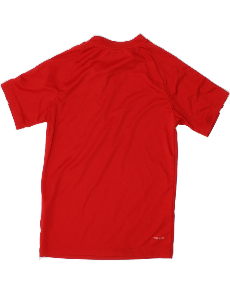 ADIDAS Boys T-Shirt Top 7-8 Years Red Polyester Vintage Adidas and Second-Hand Adidas from Messina Hembry 