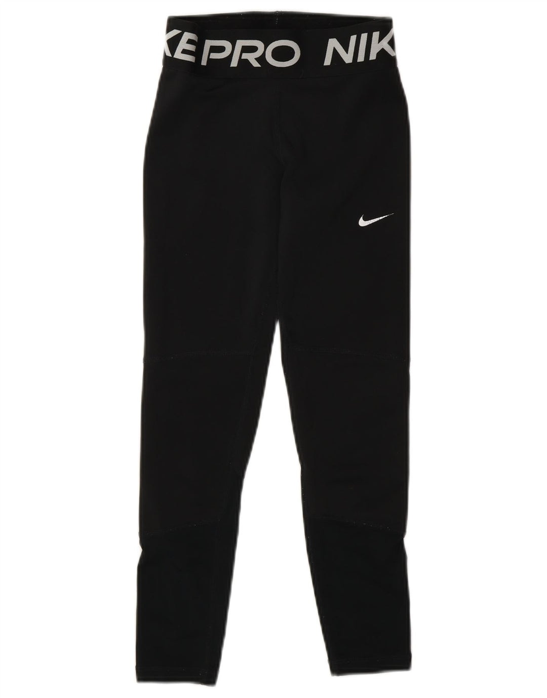 Nike Girls Dri Fit Graphic Leggings 8-9 Years Small  Black Polyester