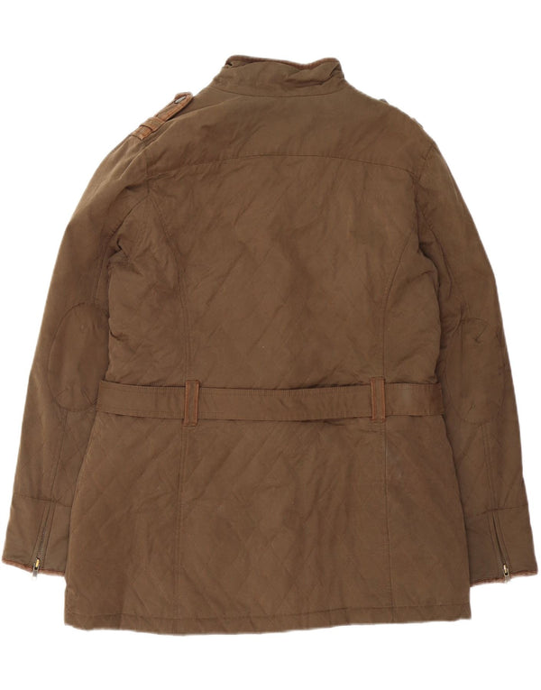 Crew Clothing Womens Military Windbreaker Jacket UK 18 XL Brown Cotton