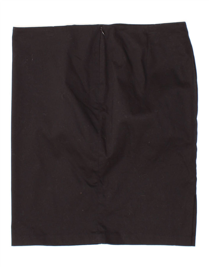 BENETTON Womens Straight Skirt IT 46 Large W32  Black Cotton Vintage Benetton and Second-Hand Benetton from Messina Hembry 