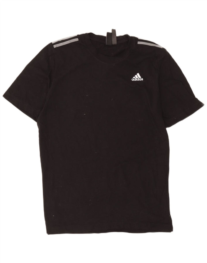 Adidas Mens T-Shirt Top Medium Black Cotton
