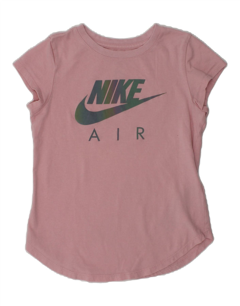 NIKE Girls Air Graphic T-Shirt Top 6-7 Years Pink Cotton | Vintage Nike | Thrift | Second-Hand Nike | Used Clothing | Messina Hembry 