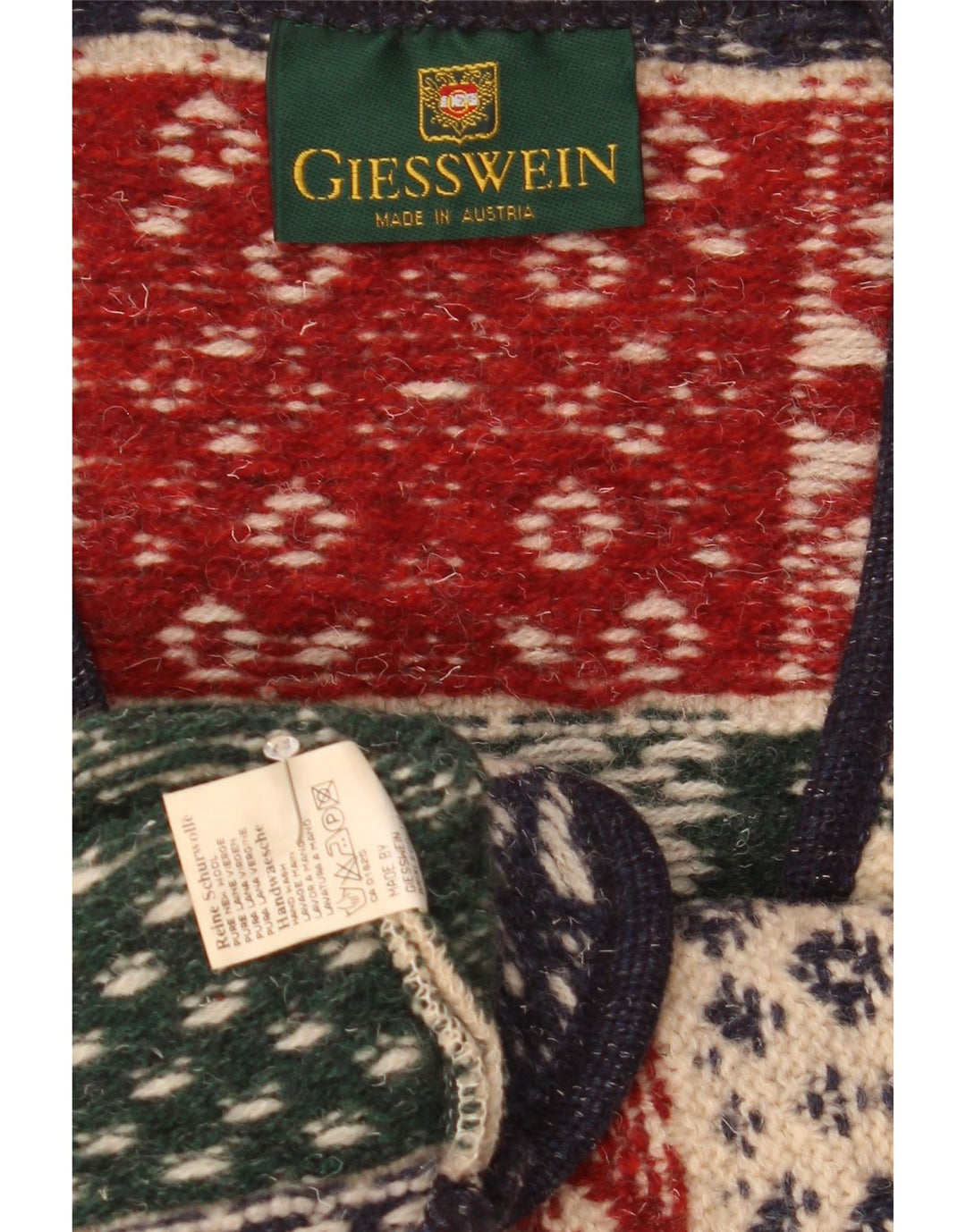 Giesswein Womens Cardigan Sweater EU 42 Large Multicoloured Geometric