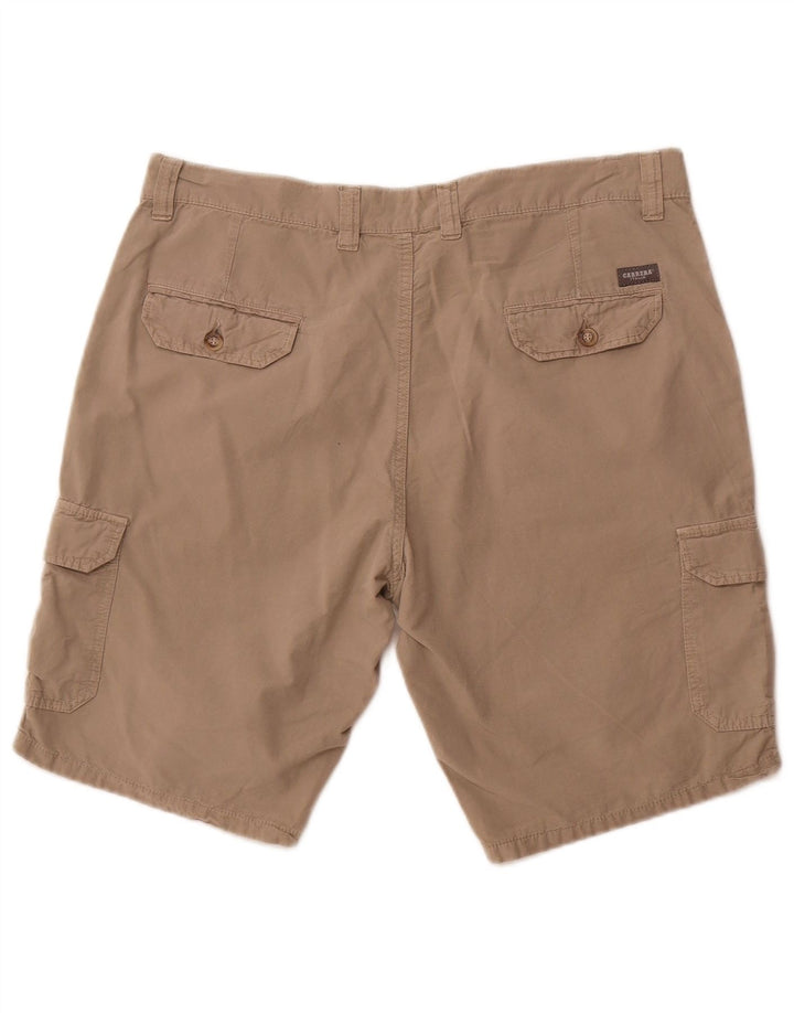 Carrera Mens 618 Cargo Shorts W36 Large Beige Cotton