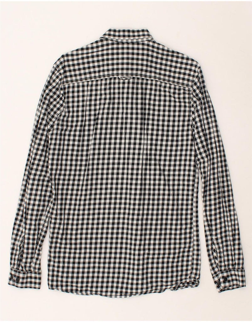 JACK & JONES Mens Workwear Shirt Small Black Gingham Cotton | Vintage Jack & Jones | Thrift | Second-Hand Jack & Jones | Used Clothing | Messina Hembry 