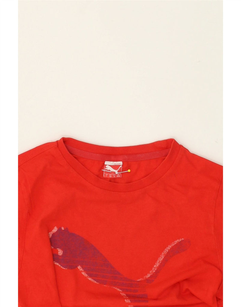 PUMA Boys Graphic T-Shirt Top 11-12 Years Large Red Cotton | Vintage Puma | Thrift | Second-Hand Puma | Used Clothing | Messina Hembry 