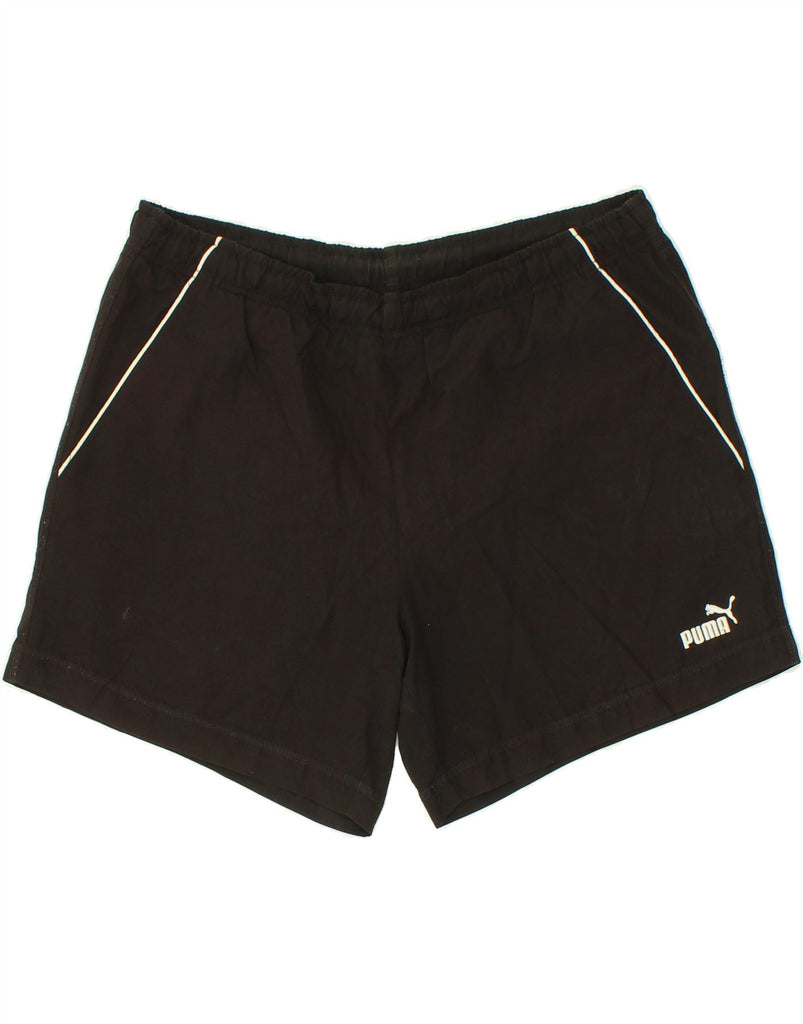 PUMA Mens Sport Shorts Large Black Polyester | Vintage Puma | Thrift | Second-Hand Puma | Used Clothing | Messina Hembry 