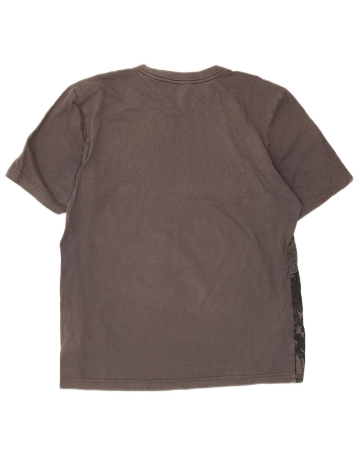 Adidas Mens Abstract Pattern T-Shirt Top Small Grey Cotton