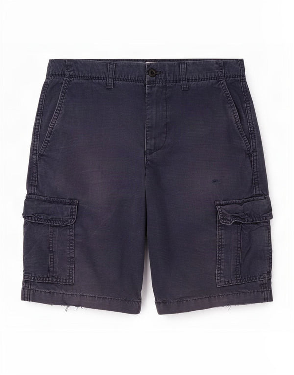 Gap Mens Cargo Shorts W28 Medium Navy Blue Striped Cotton