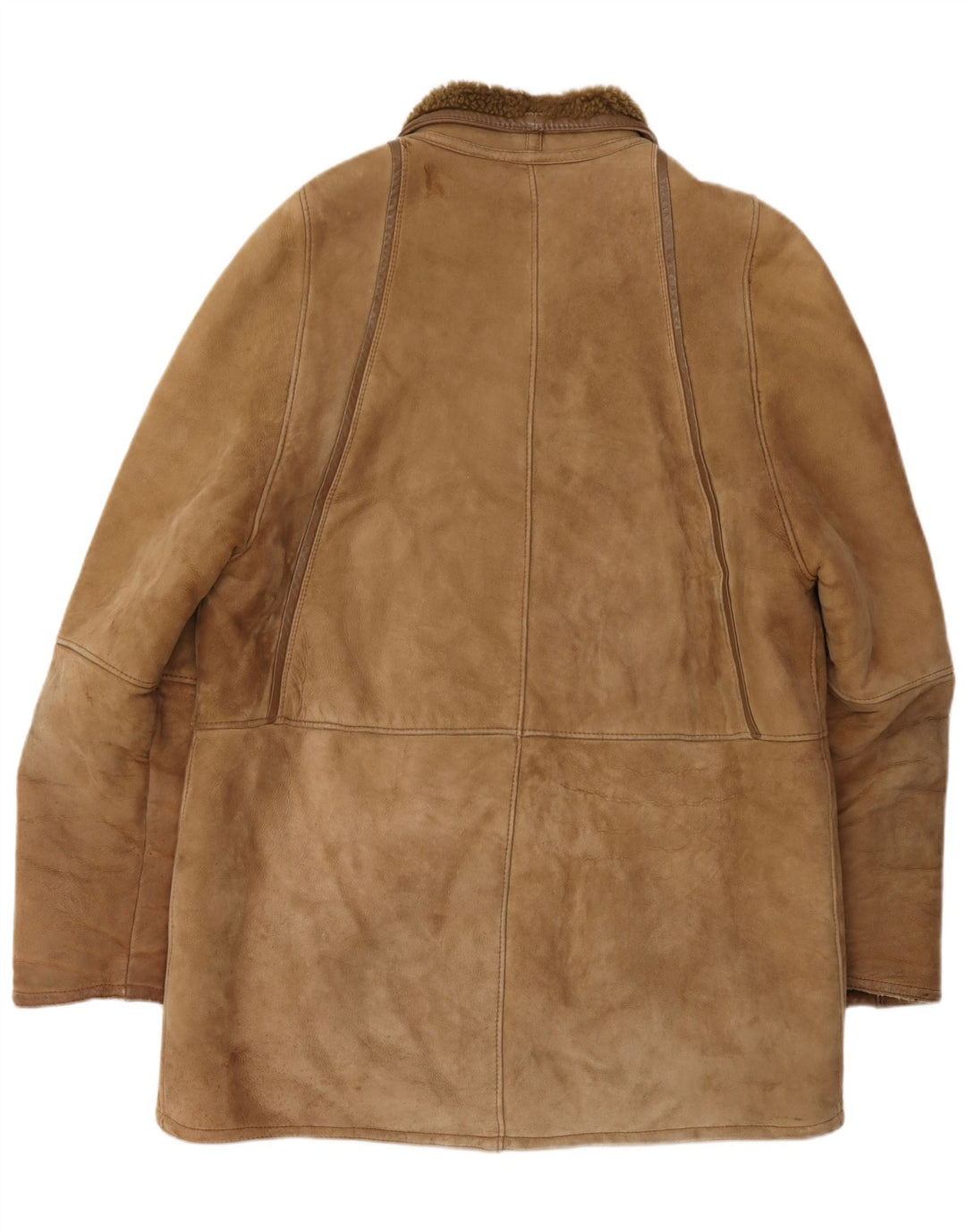 Vintage Mens Shearling Overcoat UK 40 Large Brown