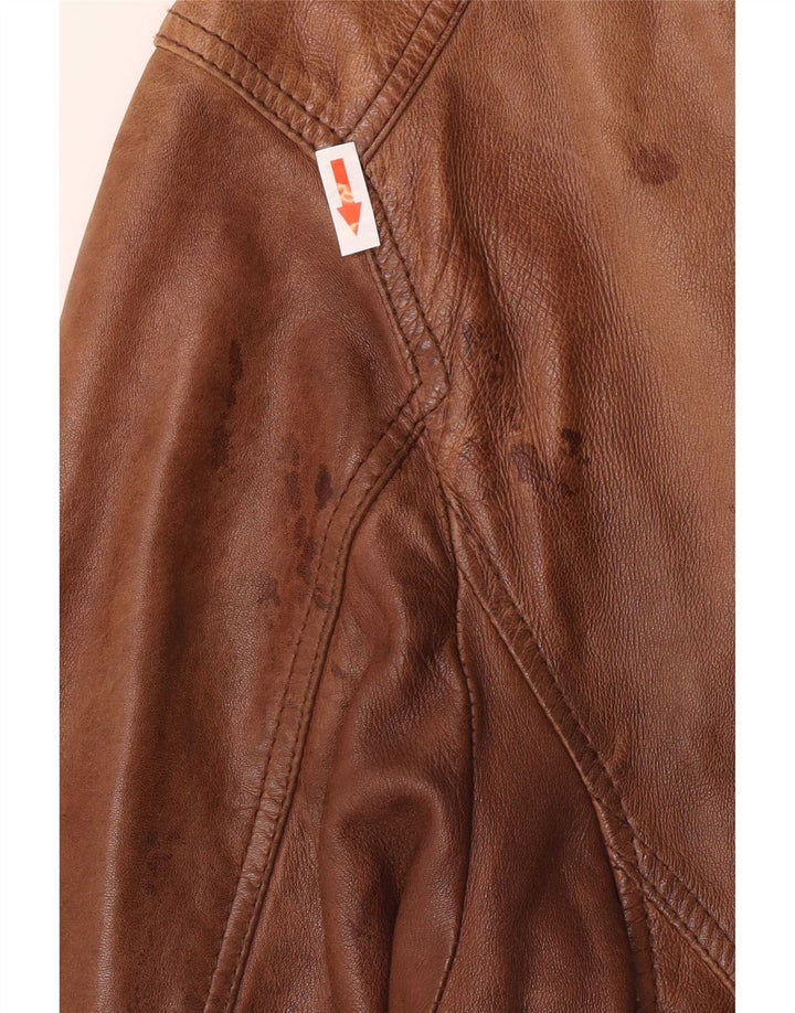 Conbipel Mens Leather Jacket IT 54 XL Brown