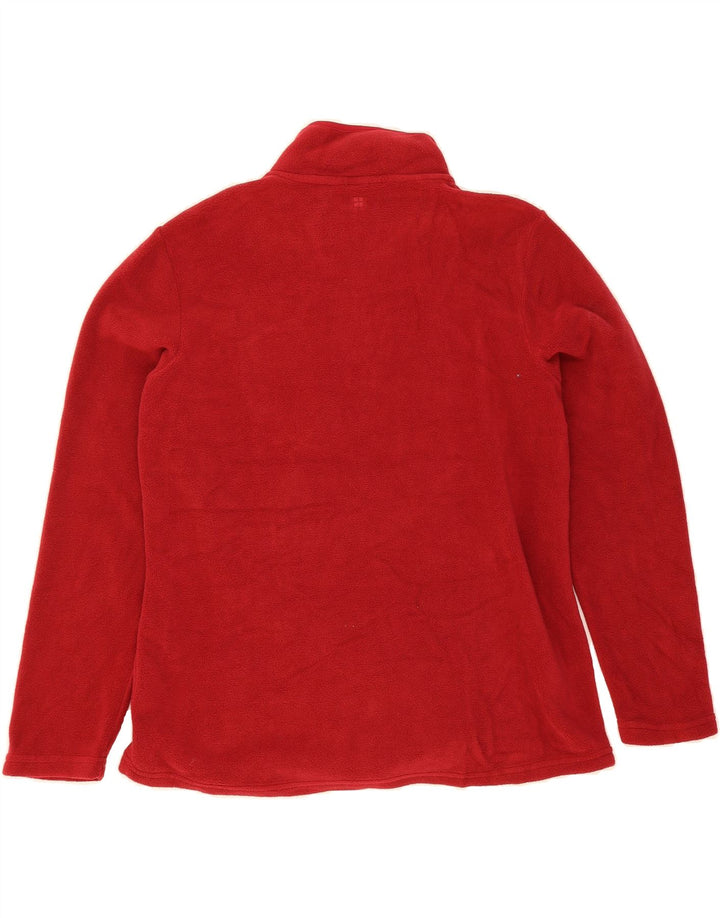 MOUNTAIN WAREHOUSE Womens Zip Neck Fleece Jumper UK 18 XL Red Polyester Vintage Mountain Warehouse and Second-Hand Mountain Warehouse from Messina Hembry 