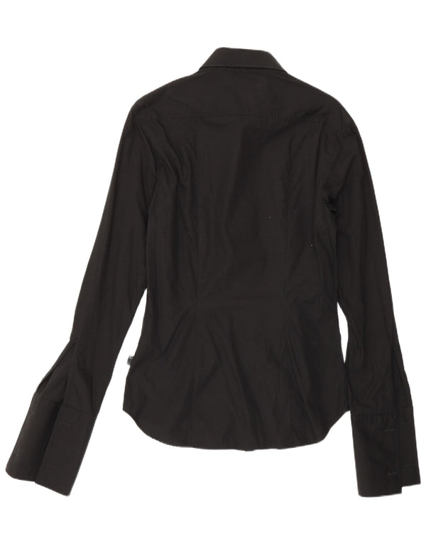 Just Cavalli Mens Formal Shirt IT 46 Small Black Cotton