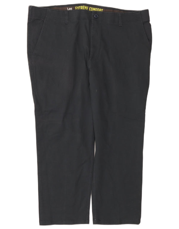 Lee Mens Extreme Comfort Straight Chino Trousers W44 L28 Navy Blue Cotton