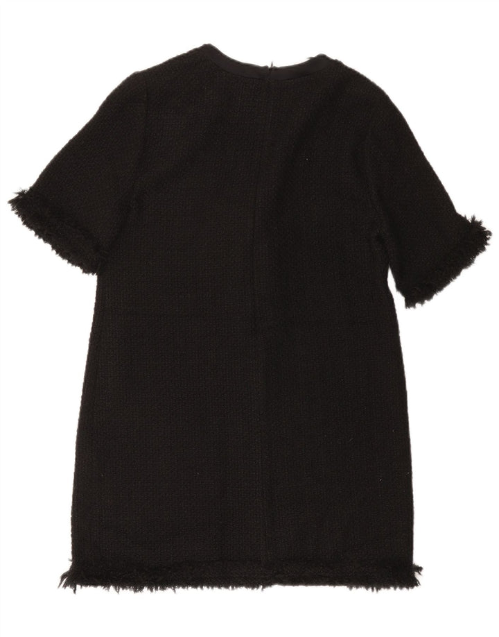 Zara Womens Shift Dress UK 12 Medium Black Acrylic