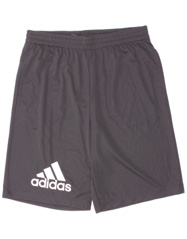 Adidas Boys Aeroready Graphic Sport Shorts 13-14 Years Black Polyester