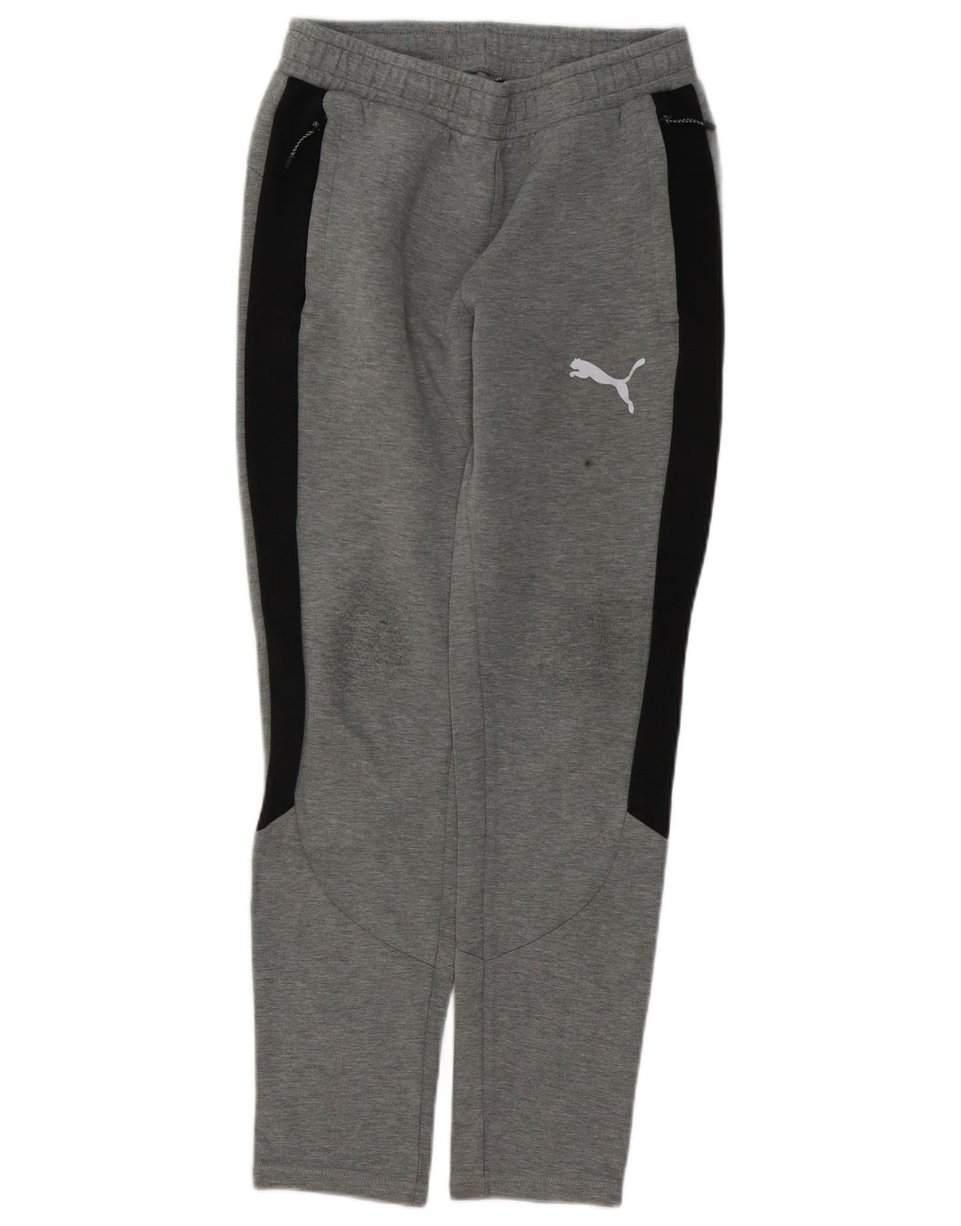 Puma Mens Tracksuit Trousers Small  Grey Colourblock Cotton
