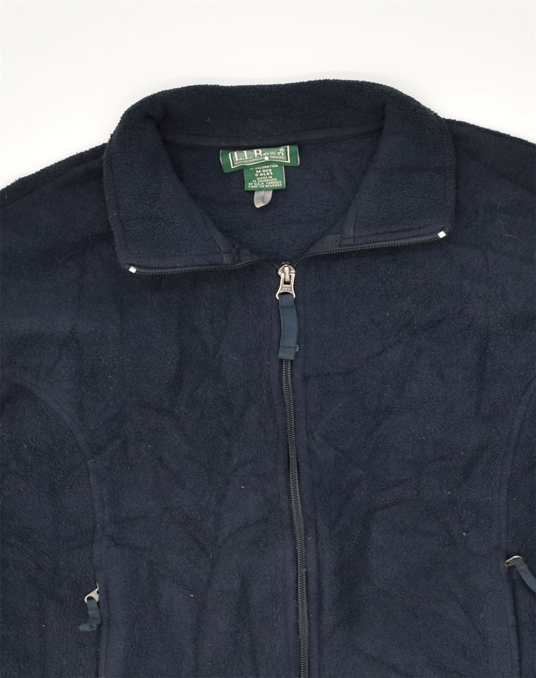 L.L.BEAN Womens Fleece Jacket UK 14 Medium Navy Blue Polyester | Vintage L.L.Bean | Thrift | Second-Hand L.L.Bean | Used Clothing | Messina Hembry 