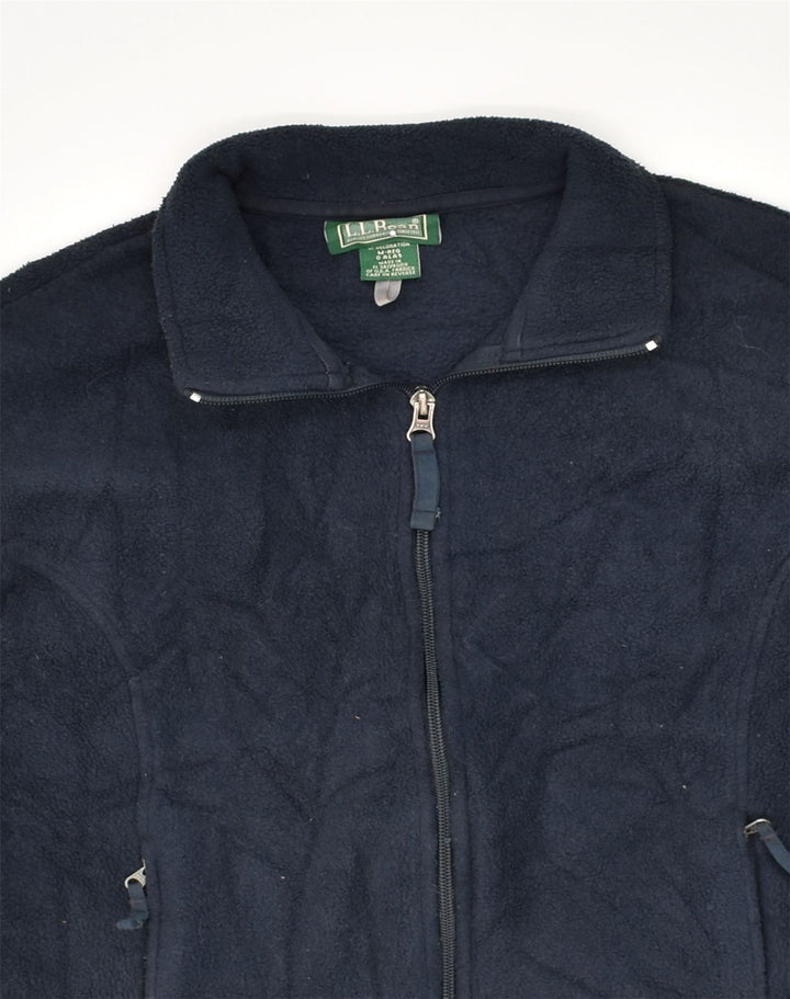 L.L.BEAN Womens Fleece Jacket UK 14 Medium Navy Blue Polyester | Vintage L.L.Bean | Thrift | Second-Hand L.L.Bean | Used Clothing | Messina Hembry 