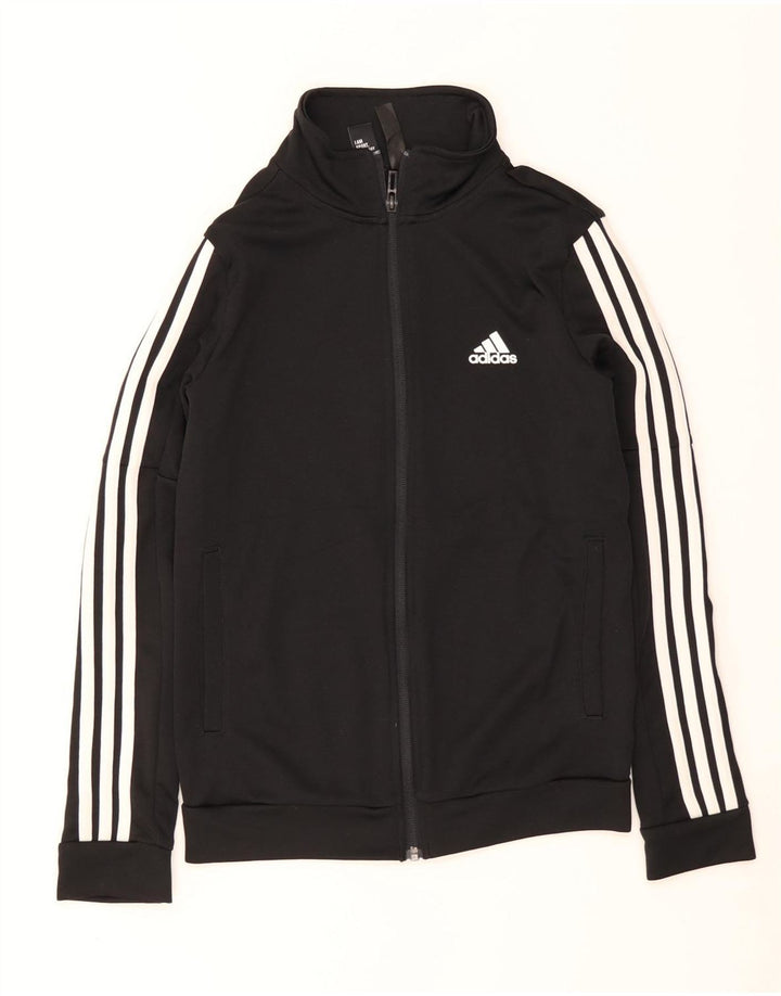 Adidas Womens Tracksuit Top Jacket UK 4/6 XS Black Polyester