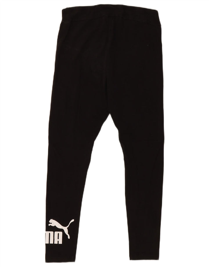 Puma Womens Graphic Leggings UK 12 Medium Black