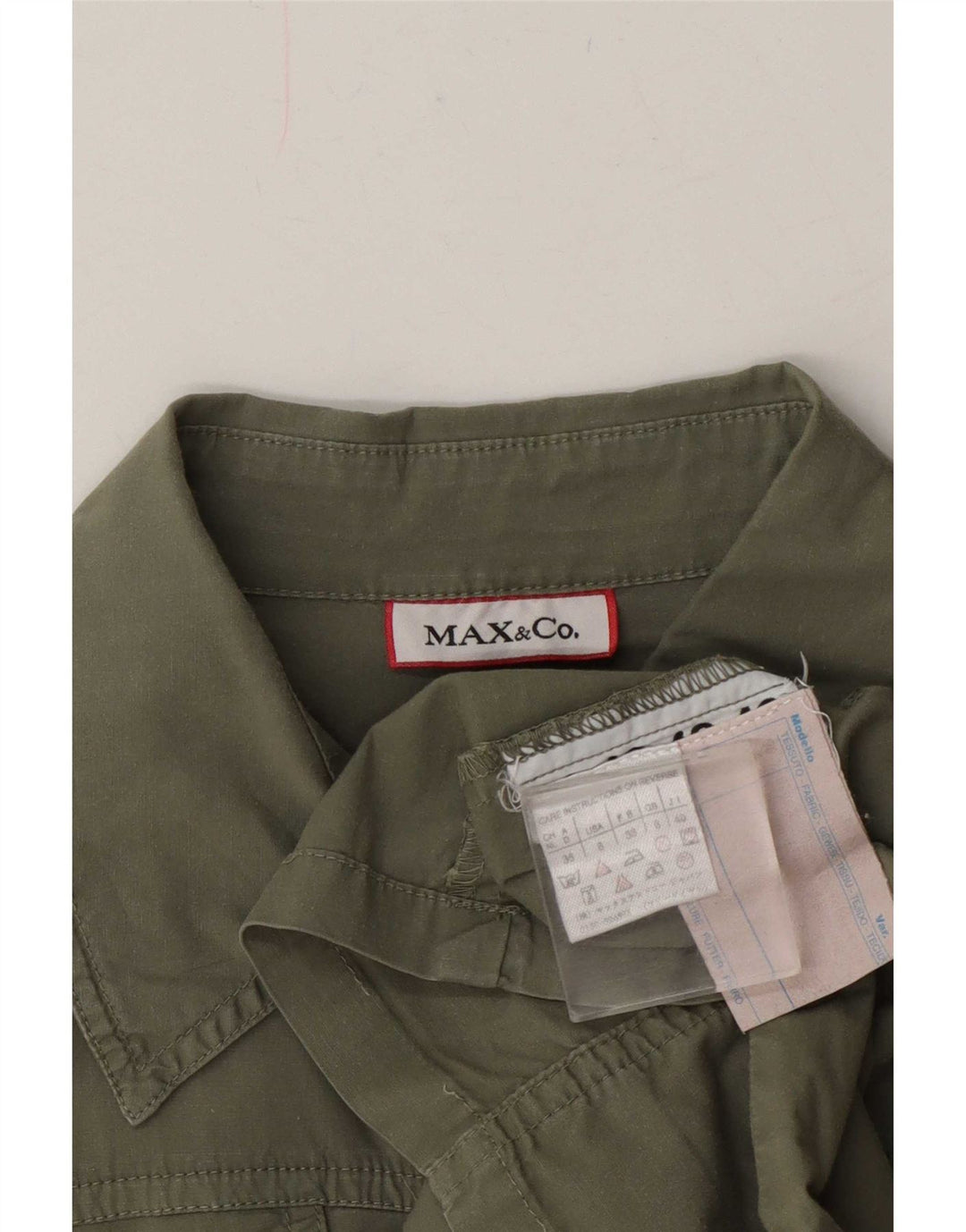 Max & Co. Womens Short Sleeve Pullover Shirt UK 8 Small Khaki
