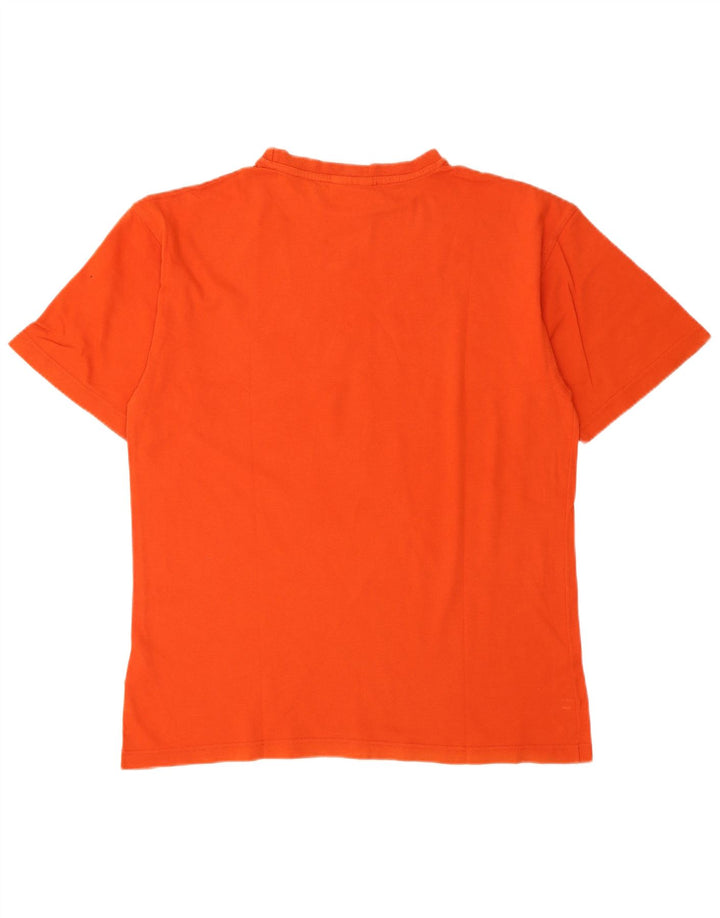 REEBOK Mens Graphic T-Shirt Top XS Orange Cotton