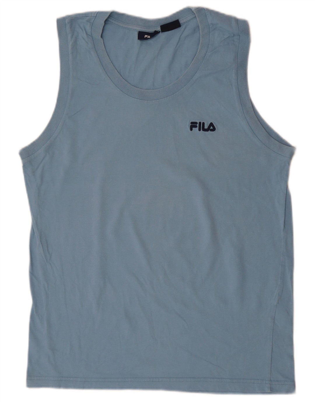 FILA Mens Vest Top Medium Blue Cotton