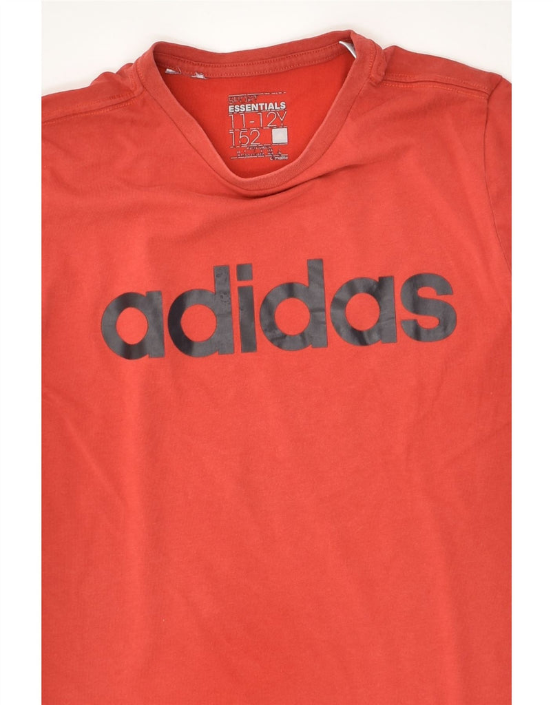 ADIDAS Boys Graphic T-Shirt Top 11-12 Years Red | Vintage Adidas | Thrift | Second-Hand Adidas | Used Clothing | Messina Hembry 