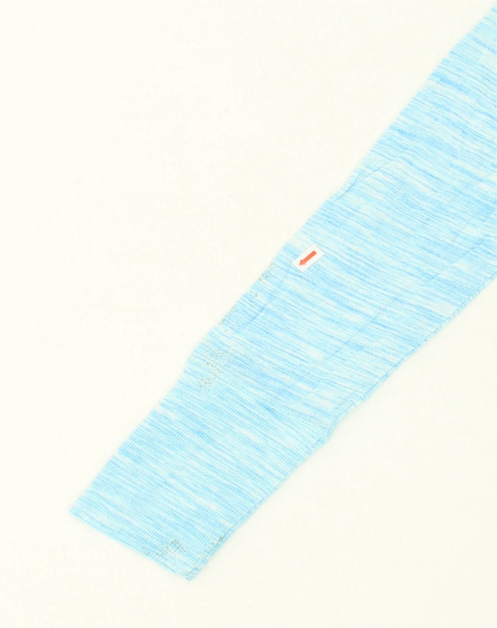 CHAMPION Womens Top Long Sleeve UK 12 Medium Blue Rayon | Vintage Champion | Thrift | Second-Hand Champion | Used Clothing | Messina Hembry 