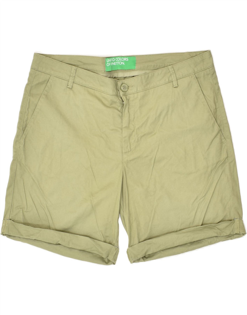 BENETTON Mens Casual Shorts IT 48 Medium W36 Green Cotton | Vintage Benetton | Thrift | Second-Hand Benetton | Used Clothing | Messina Hembry 