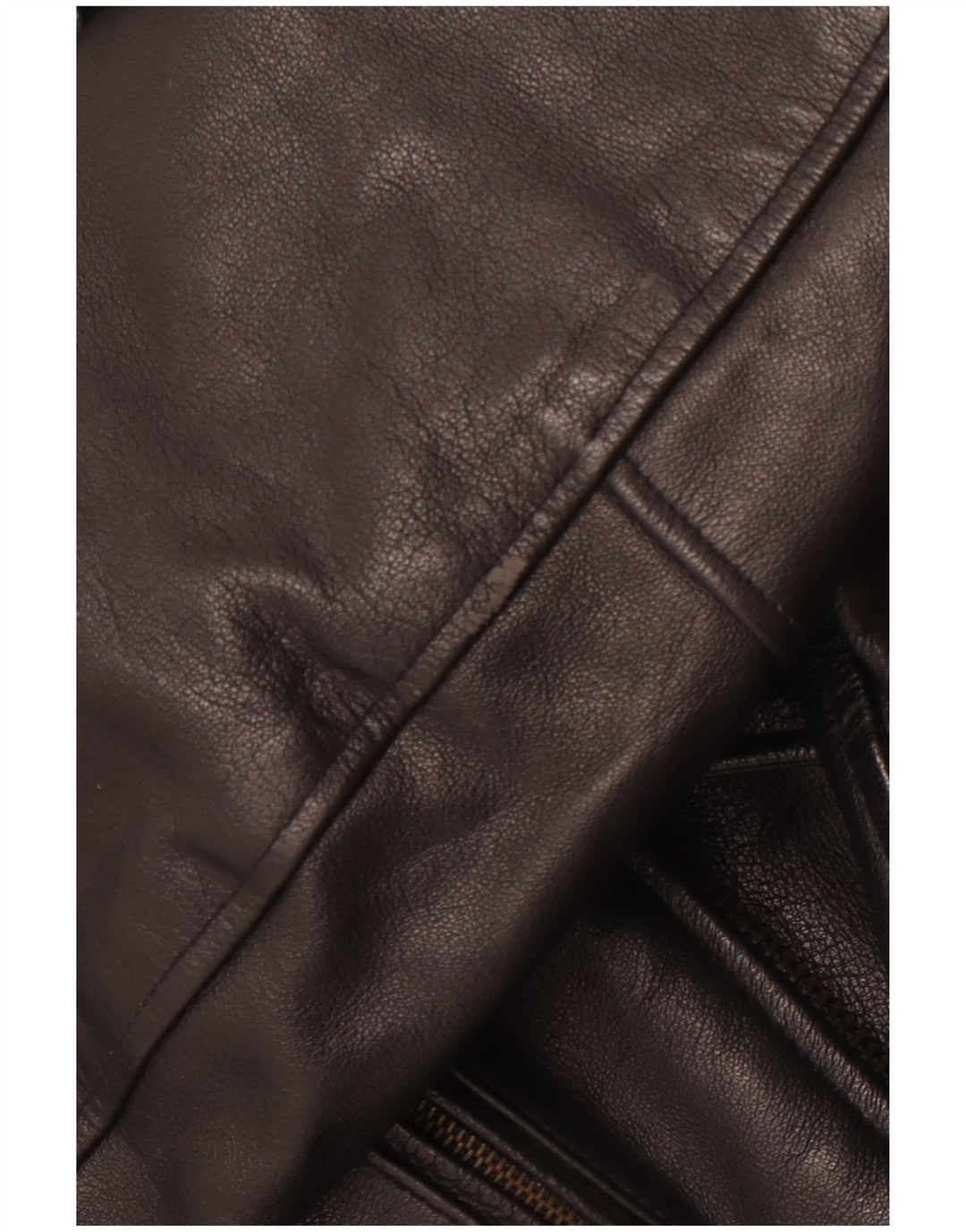 VINTAGE Mens Leather Biker Jacket UK 36 Small Black