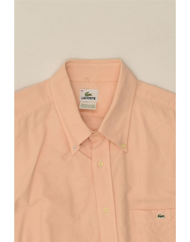 LACOSTE Mens Shirt Size 45 2XL Beige Cotton Vintage Lacoste and Second-Hand Lacoste from Messina Hembry 