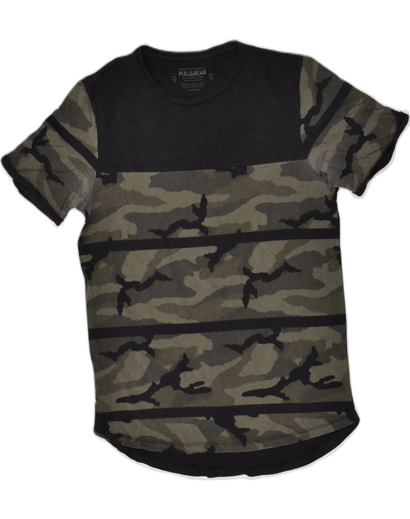 PULL & BEAR Mens T-Shirt Top Medium Khaki Camouflage | Vintage Pull & Bear | Thrift | Second-Hand Pull & Bear | Used Clothing | Messina Hembry 