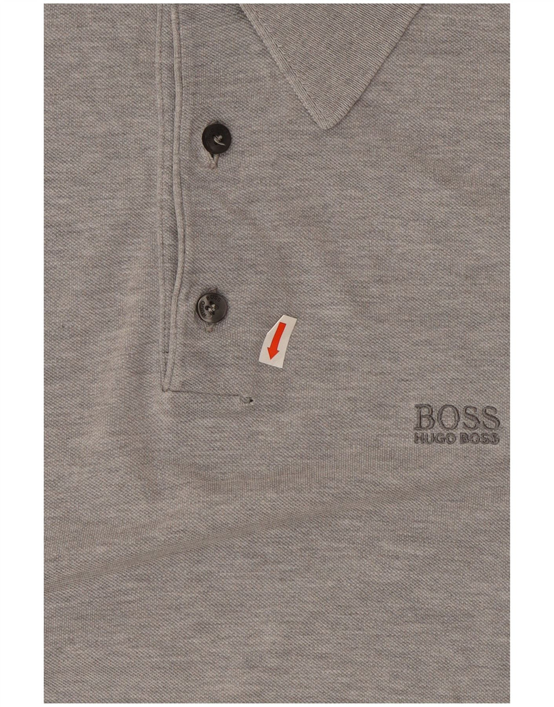 Hugo Boss Mens Polo Shirt Medium Grey Flecked Cotton