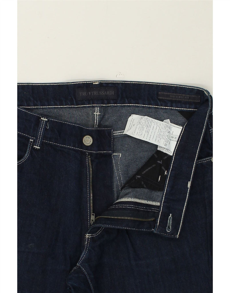 TRUSSARDI Mens Slim Jeans W32 L30 Navy Blue Cotton | Vintage Trussardi | Thrift | Second-Hand Trussardi | Used Clothing | Messina Hembry 