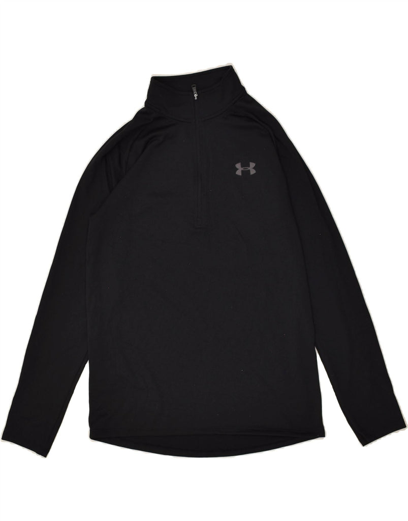 UNDER ARMOUR Mens Zip Neck Pullover Tracksuit Top Small Black | Vintage Under Armour | Thrift | Second-Hand Under Armour | Used Clothing | Messina Hembry 