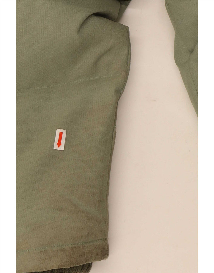 Fila Mens Hooded Padded Jacket UK 40 Large Green Colourblock Polyester