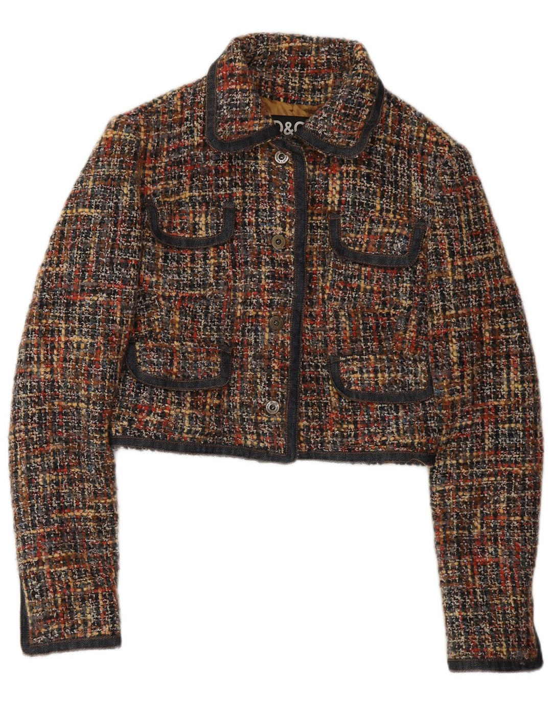 DOLCE & GABBANA Womens Blazer Jacket UK 12 Medium Multicoloured Flecked