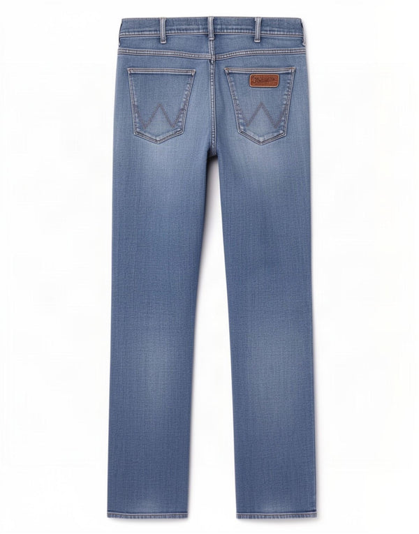 Wrangler Mens Greensboro Straight Jeans W32 L32 Blue Cotton