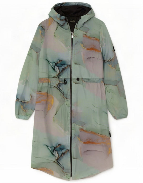 Vintage Womens Hooded Rain Jacket UK 10 Small Multicoloured Colourblock