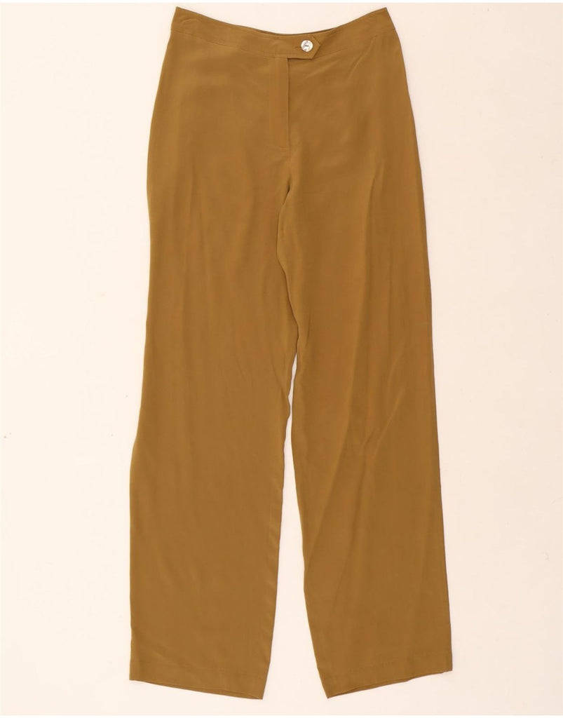 MARELLA Womens High Waist Casual Trousers UK 12 Medium W28 L30 Khaki Vintage Marella and Second-Hand Marella from Messina Hembry 
