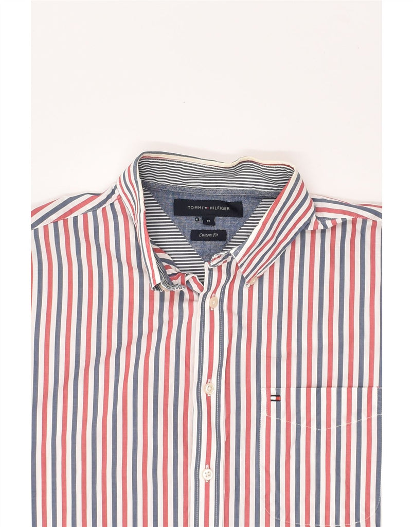 TOMMY HILFIGER Mens Custom Fit Shirt Medium Multicoloured Striped Cotton | Vintage Tommy Hilfiger | Thrift | Second-Hand Tommy Hilfiger | Used Clothing | Messina Hembry 