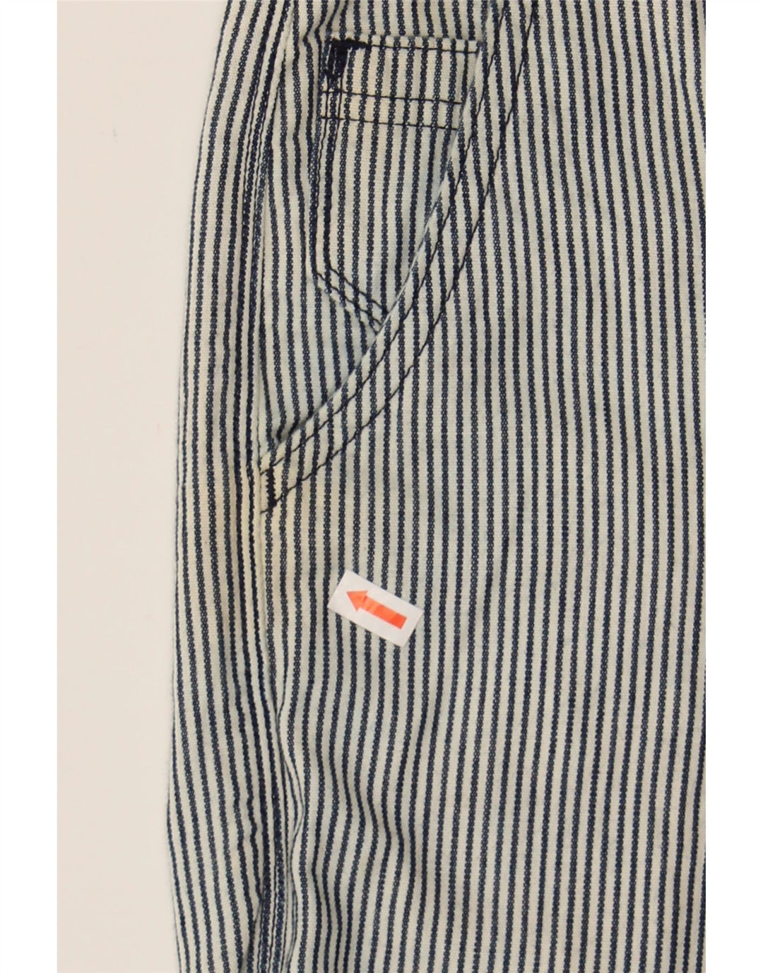 LEVI'S Womens Chino Shorts W30 Medium  Blue Pinstripe Cotton Vintage Levi's and Second-Hand Levi's from Messina Hembry 