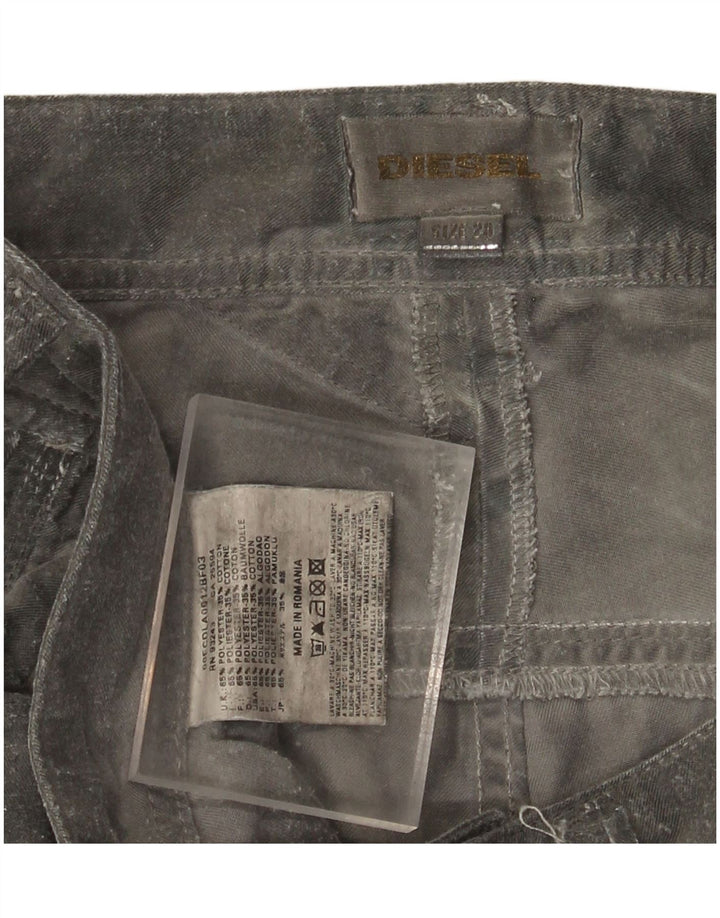 Diesel Womens Slim Casual Trousers W28 L31 Grey Camouflage Polyester