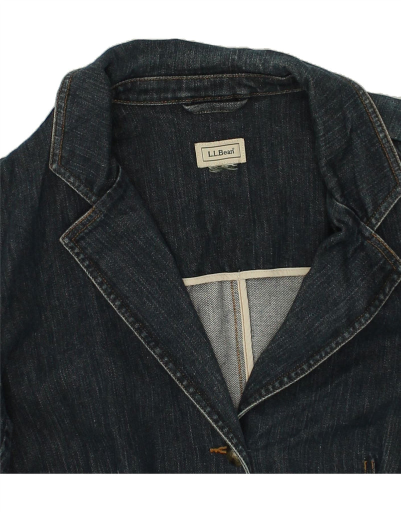 L.L.BEAN Womens 2 Button Denim Blazer Jacket UK 18 XL Navy Blue | Vintage L.L.Bean | Thrift | Second-Hand L.L.Bean | Used Clothing | Messina Hembry 