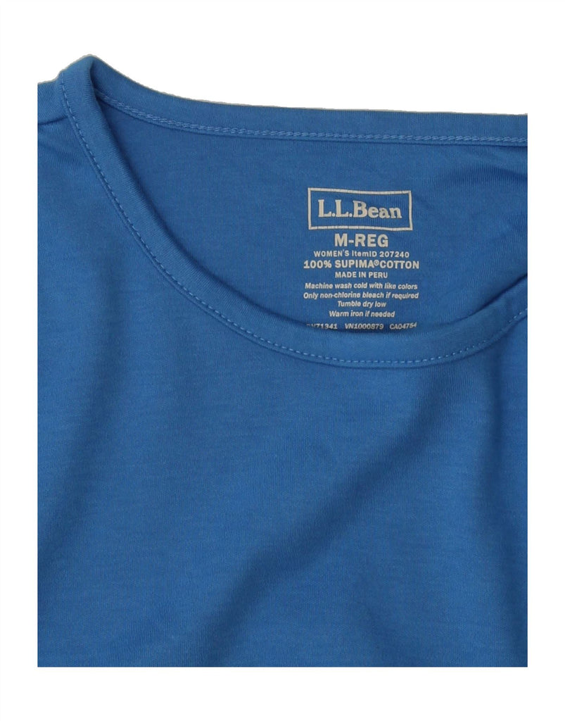 L.L.BEAN Womens Top Long Sleeve UK 14 Medium Blue Cotton Vintage L.L.Bean and Second-Hand L.L.Bean from Messina Hembry 