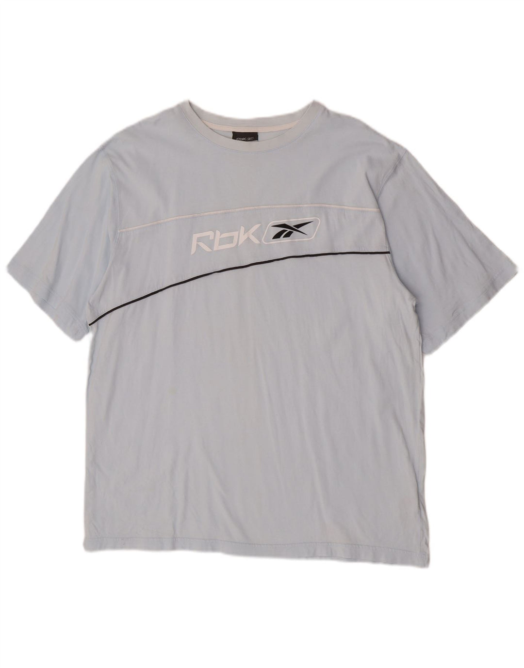 Reebok Mens Graphic T-Shirt Top 2XL Blue Cotton