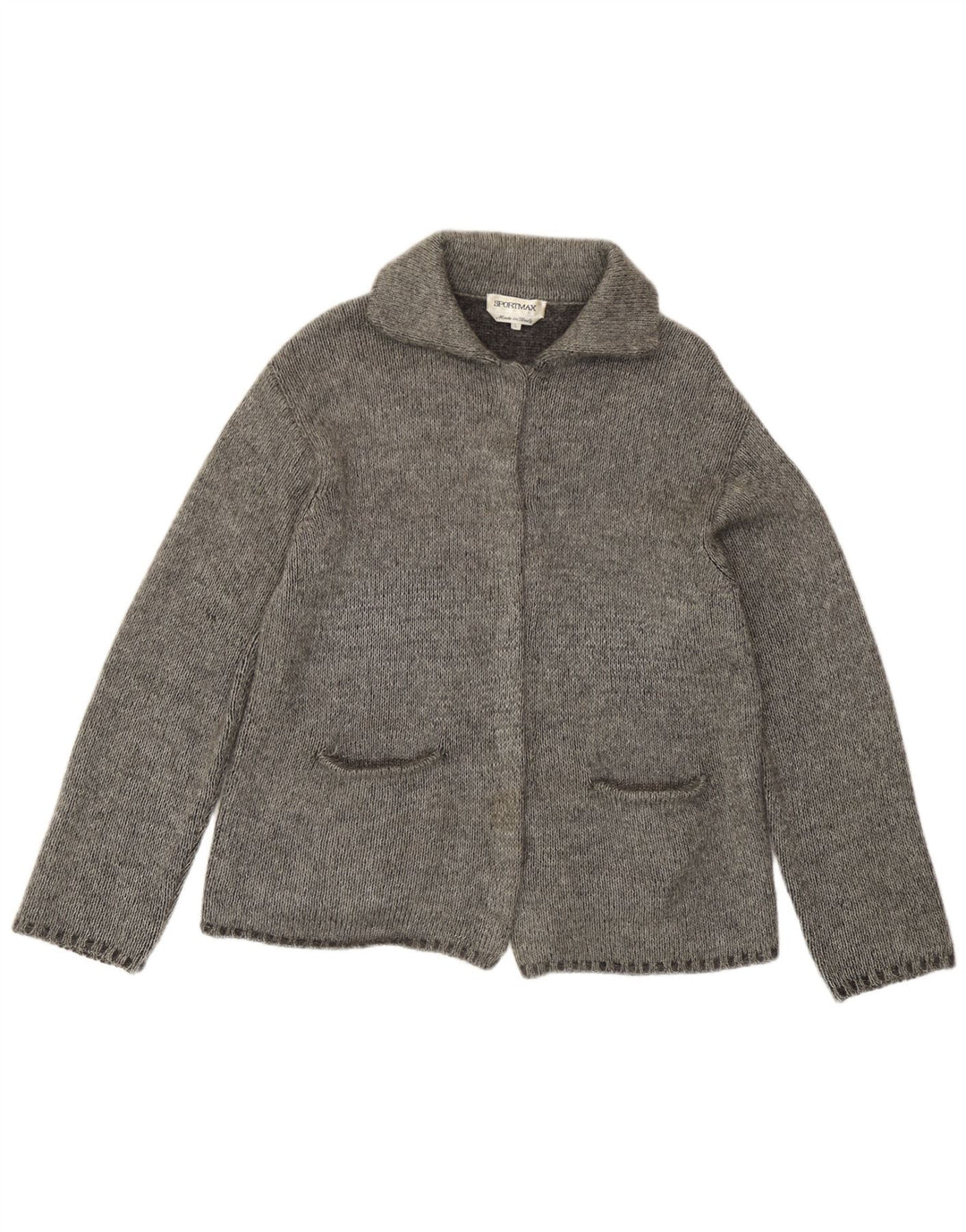 Sportmax Womens Cardigan Sweater UK 16 Large Grey